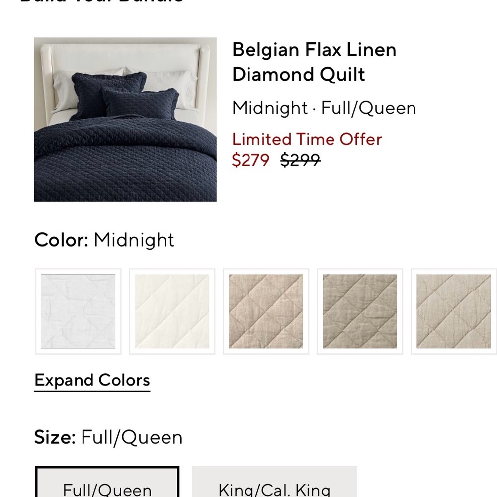 Pottery Barn Belgian Flax Linen - Picture 3 of 4